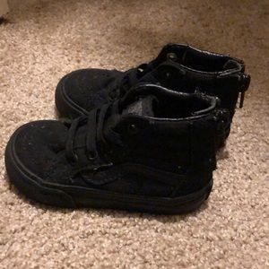 Toddler all black vans